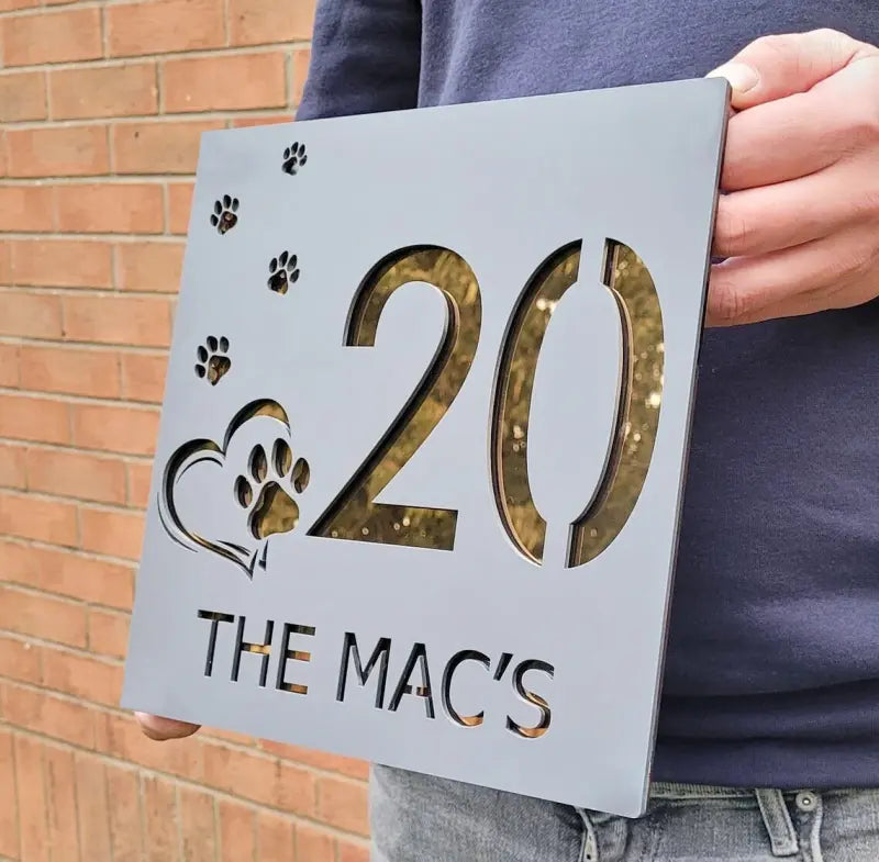 Personalized House Number Sign