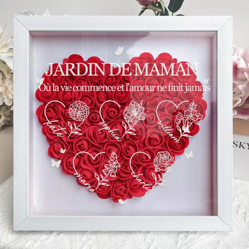 Personalized Box Heart Rose