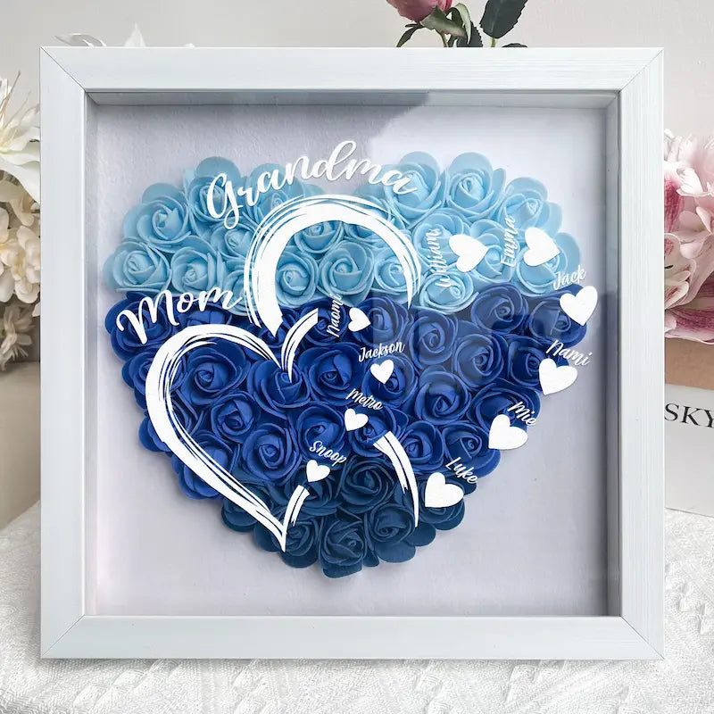 Personalized Box Heart Rose