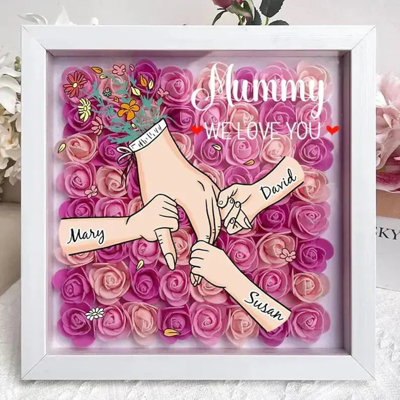 Personalized Box Heart Rose