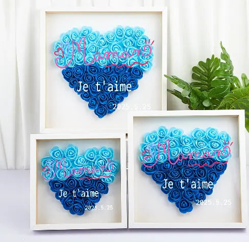 Personalized Box Heart Rose