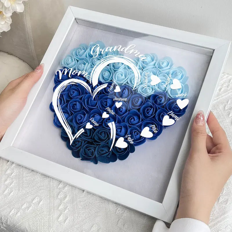 Personalized Box Heart Rose