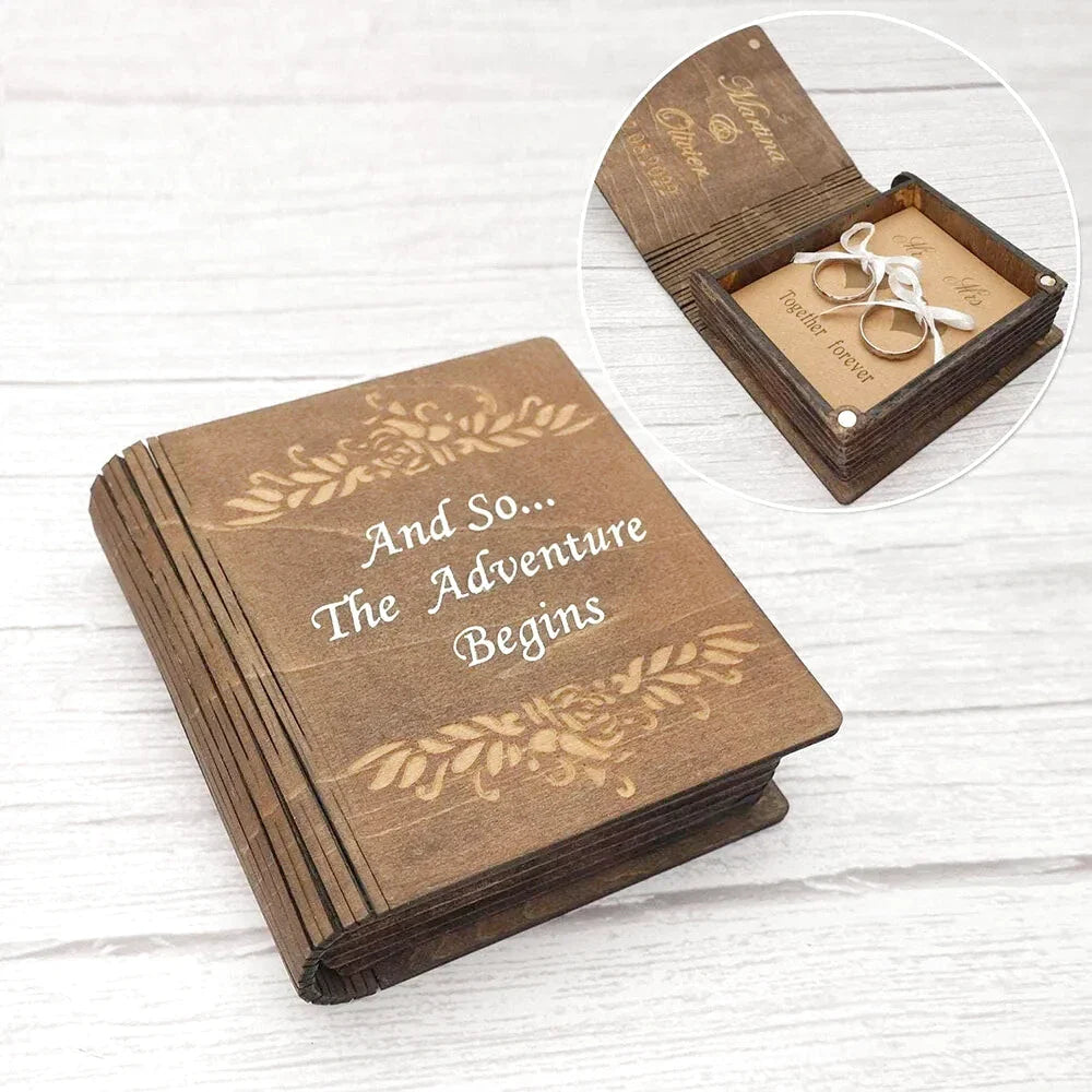 Personalized Box Wooden Ring