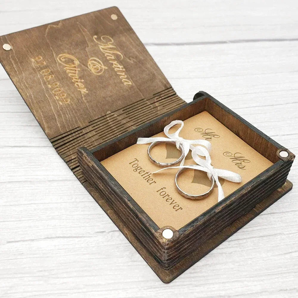Personalized Box Wooden Ring