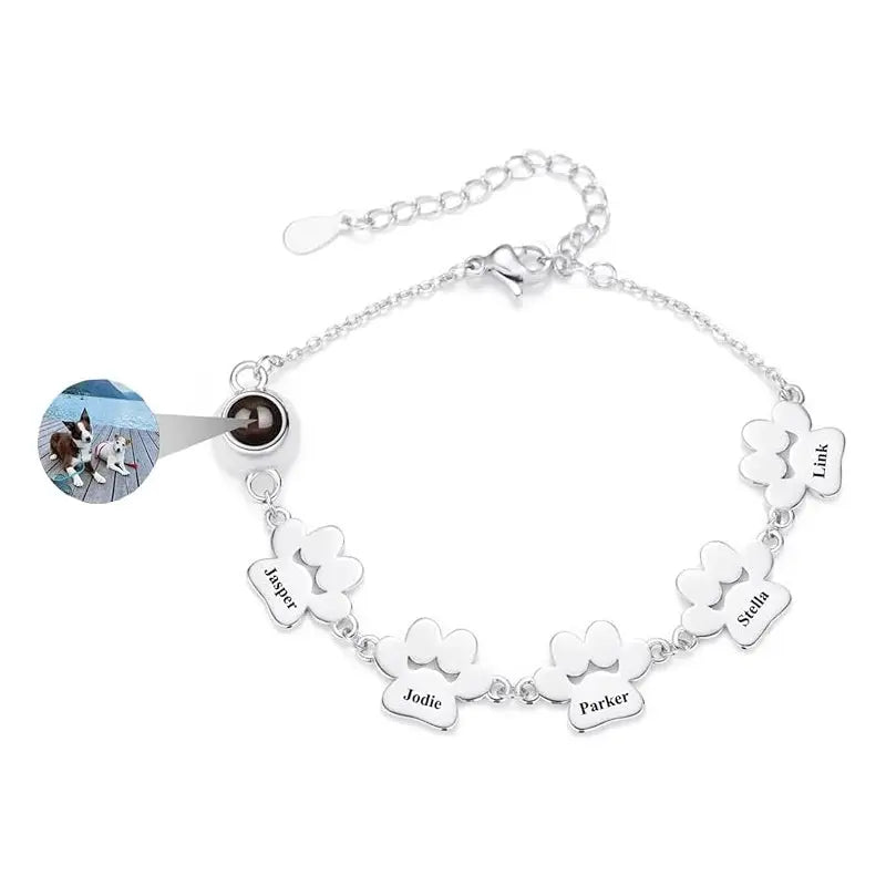 Personalized Bracelet for Men Dog Paw