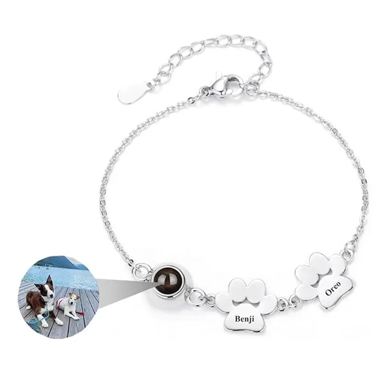 Personalized Bracelet for Men Dog Paw