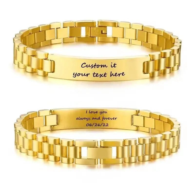 Personalized Bracelet for Men Stainless Steel