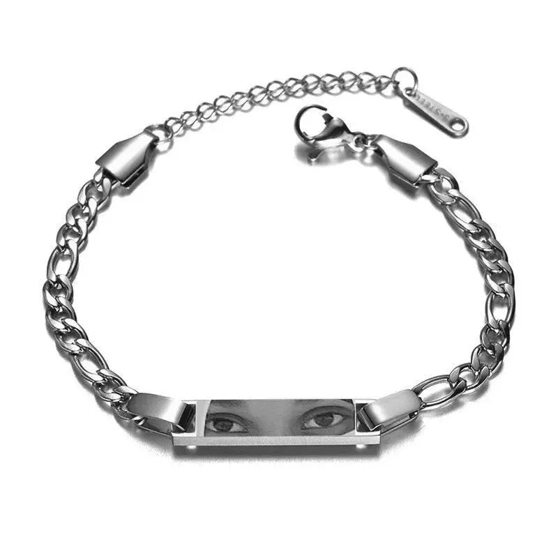 Personalized Bracelet for Men with Engraved Eye Design