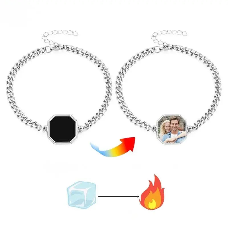 Personalized Bracelet for Men with Hidden Photo