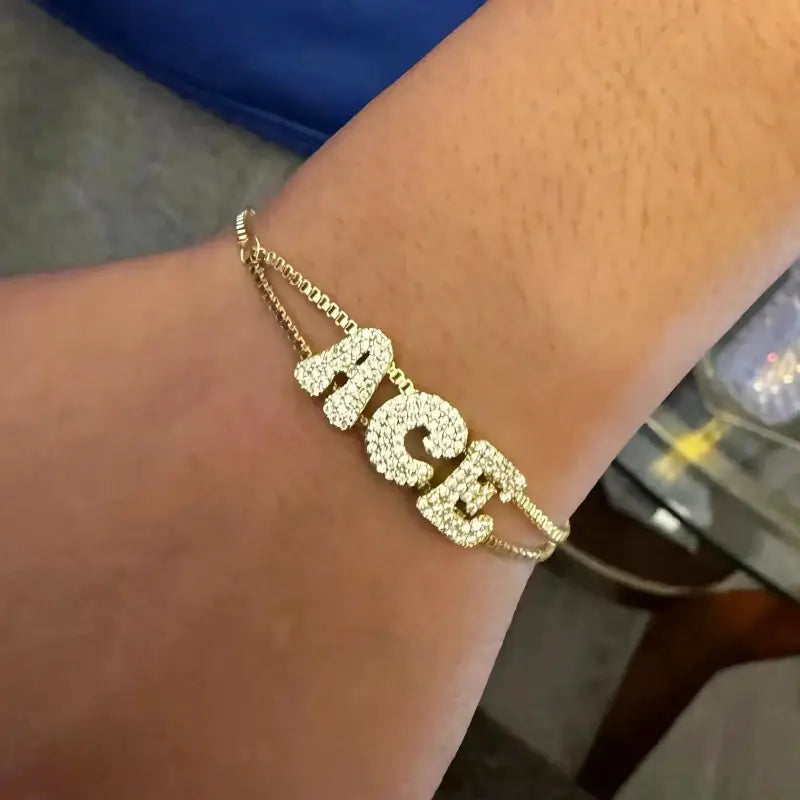 Personalized Bracelet with Name Diamond