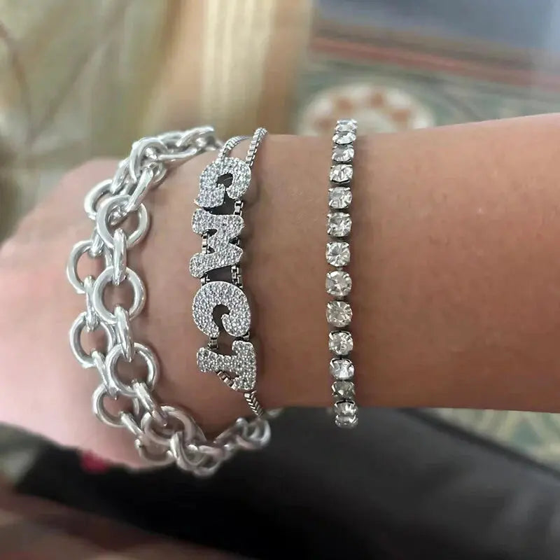 Personalized Bracelet with Name Diamond