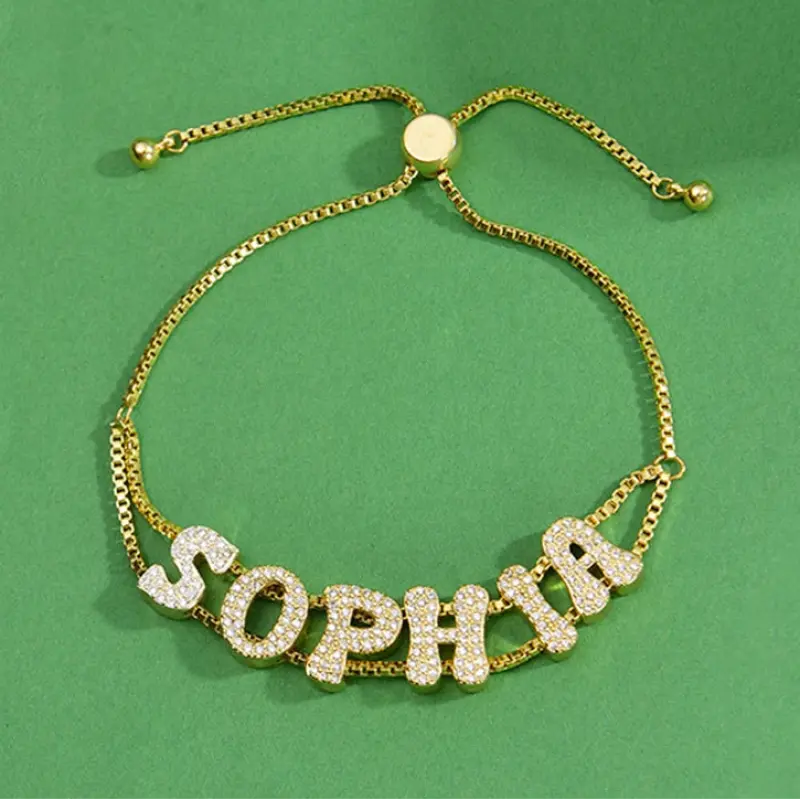 Personalized Bracelet with Name Diamond