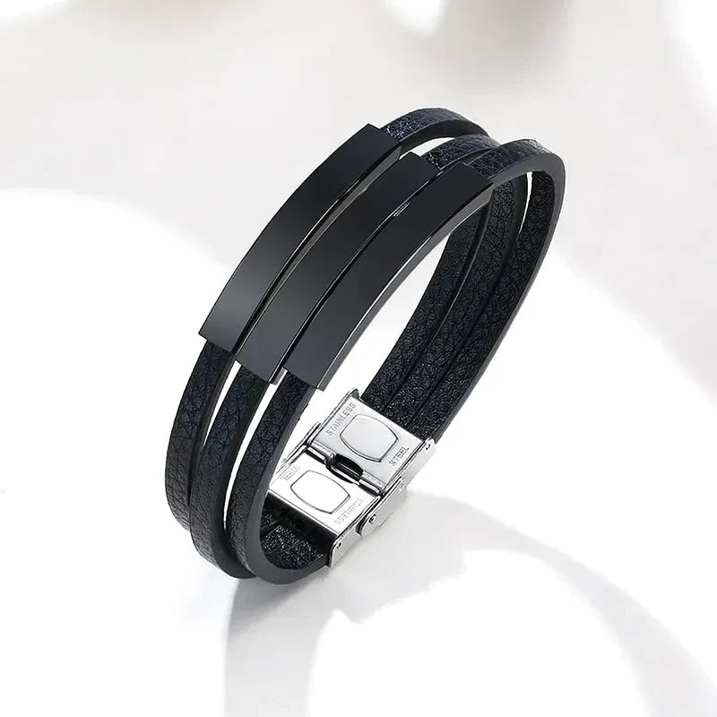 Personalized Bracelet with Name Leather