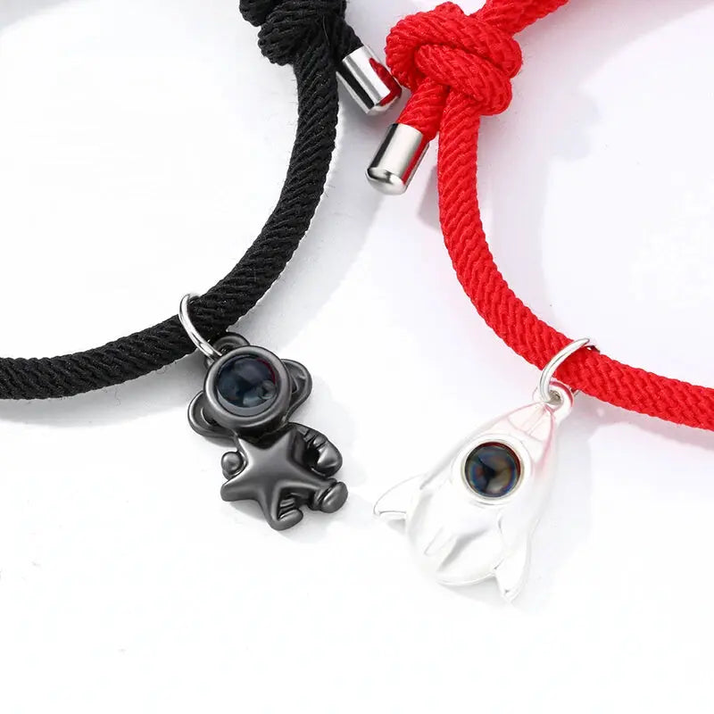 Personalized Bracelet with Photo, Double Cord