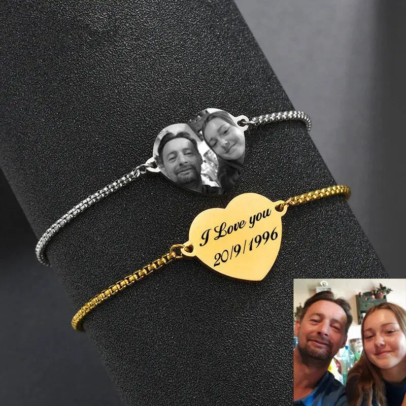 Personalized Bracelet with Photo etched