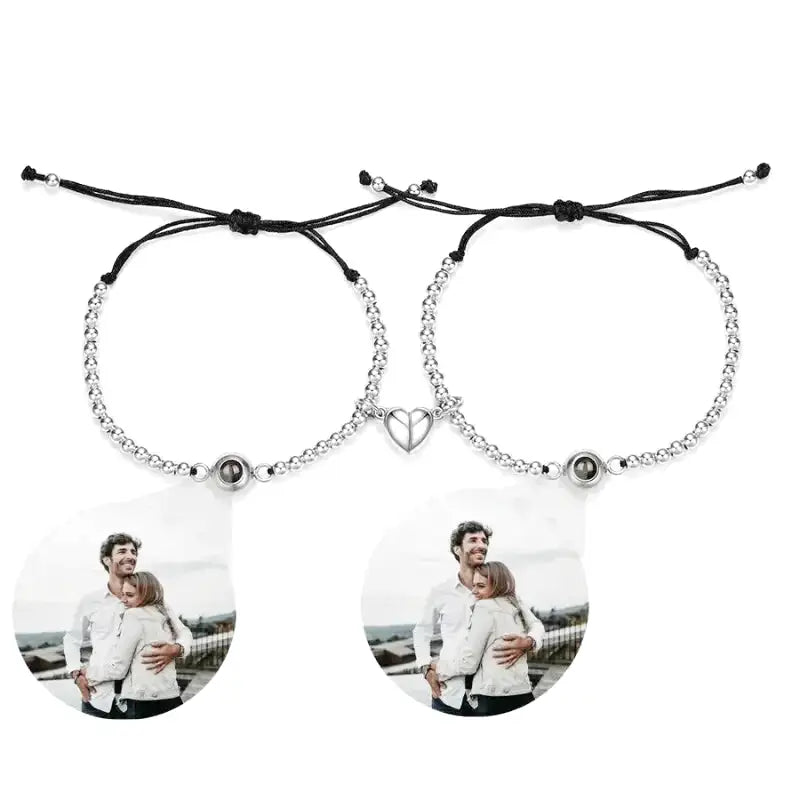 Personalized Bracelet With Photo Pair