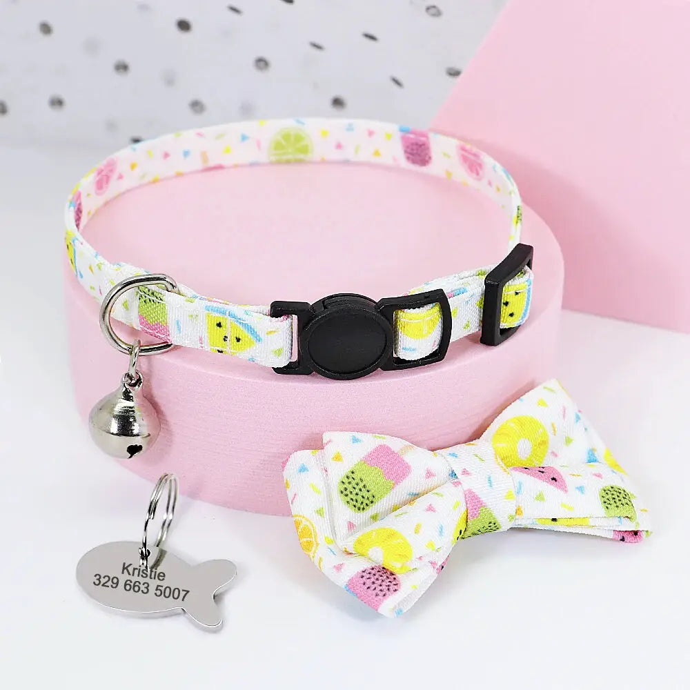 Personalized Cat Collar Engraved Medal