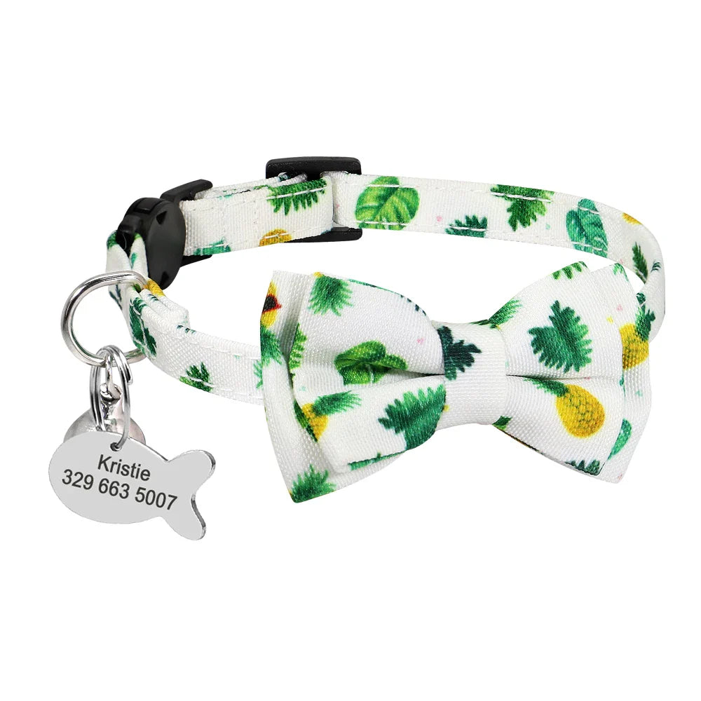 Personalized Cat Collar Engraved Medal