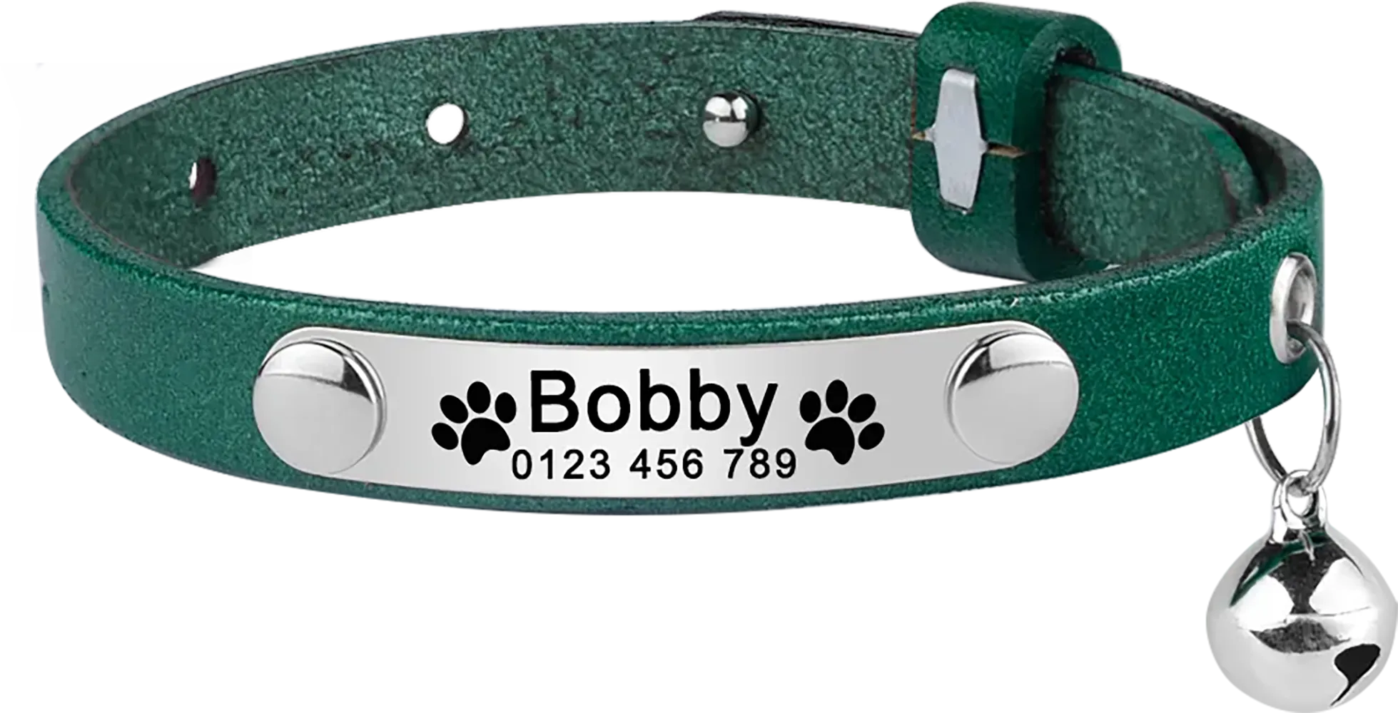 Personalized Cat Collar Leather
