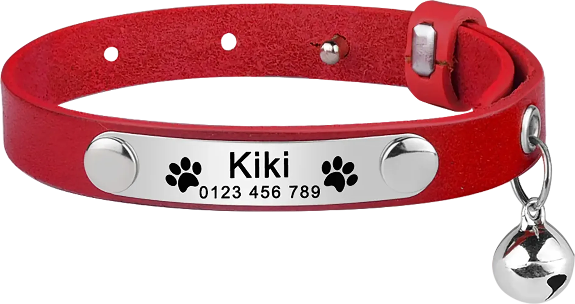 Personalized Cat Collar Leather