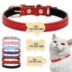 Personalized Cat Collar of Leather