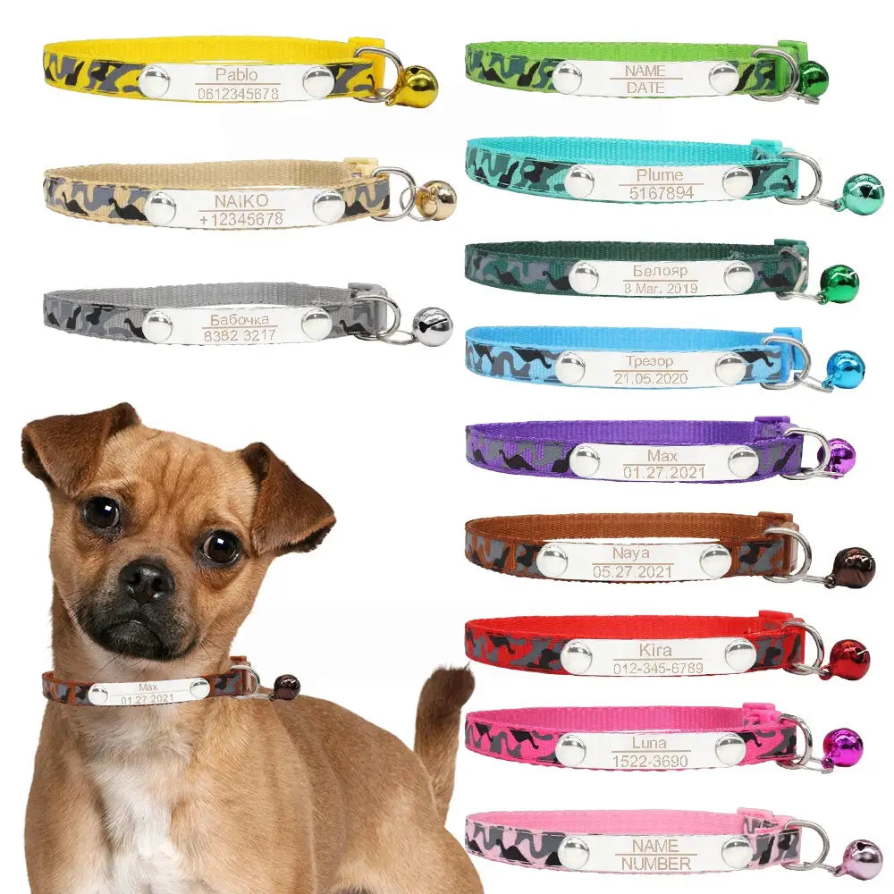 Personalized Dog Collar with Engraved Name