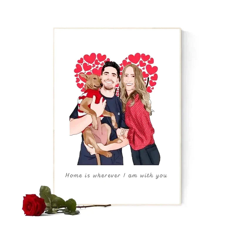 Personalized Family Poster Couple