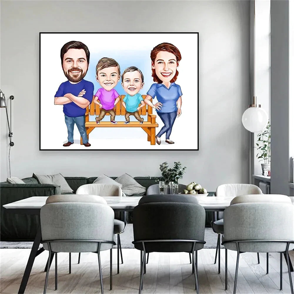 Personalized Family Poster, elegant