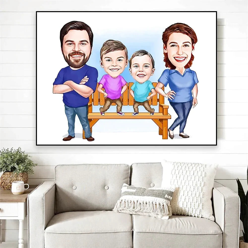 Personalized Family Poster, elegant