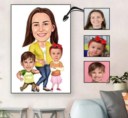 Personalized Family Poster Illustration