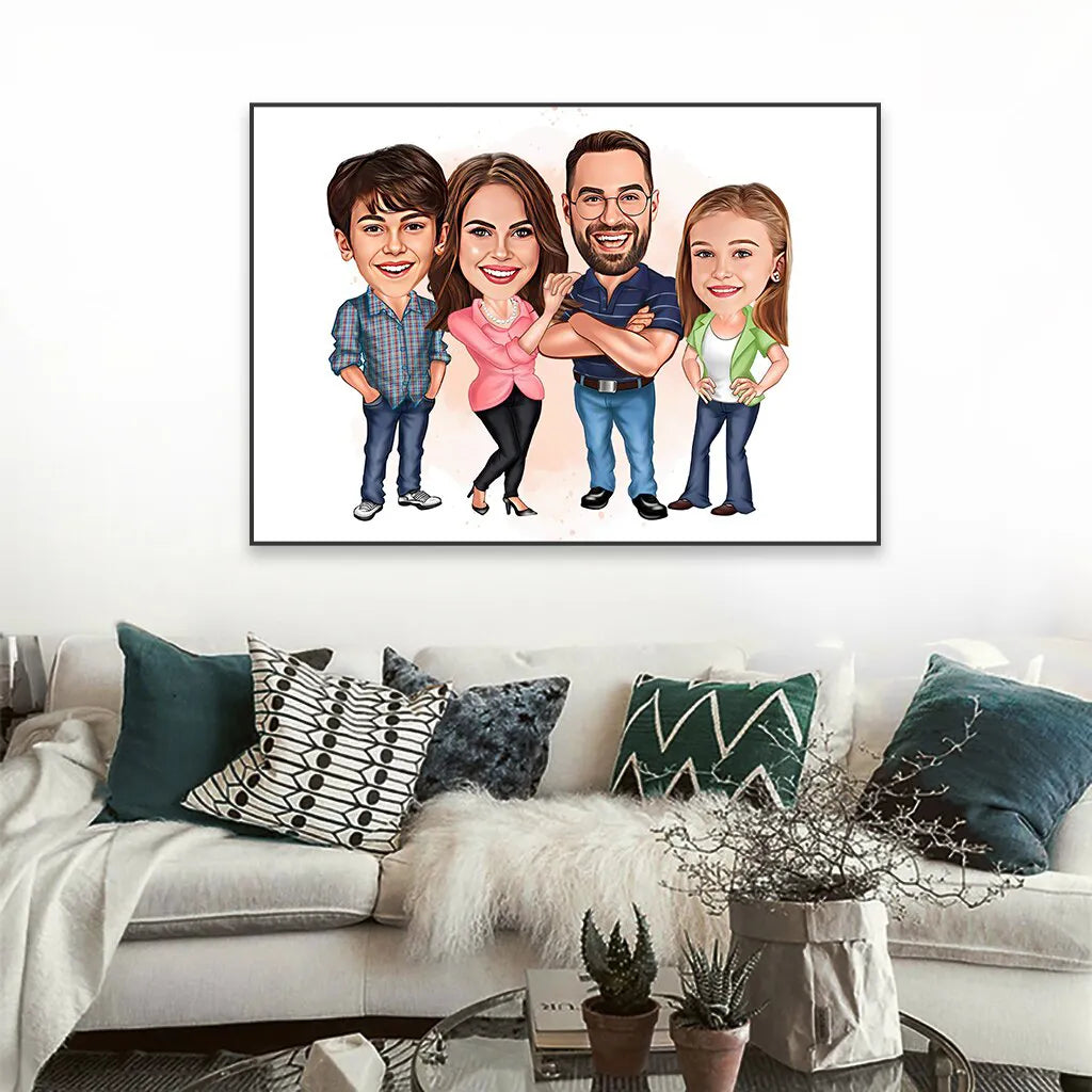 Personalized Family Poster Illustration
