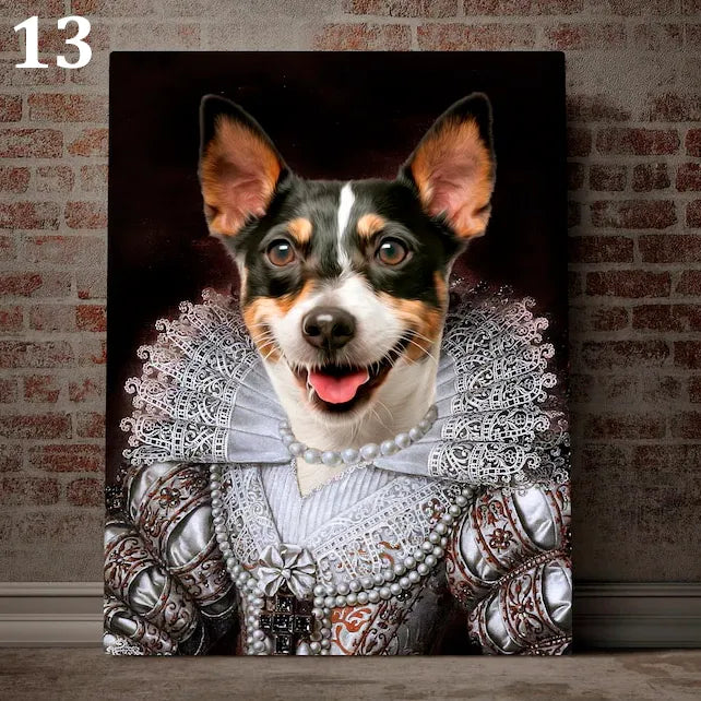 Personalized Family Poster Portrait Cartoon Animals