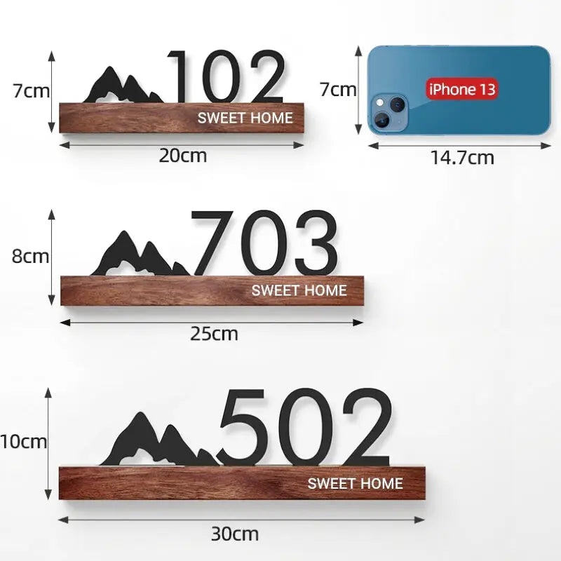 Personalized House Number Sign Design