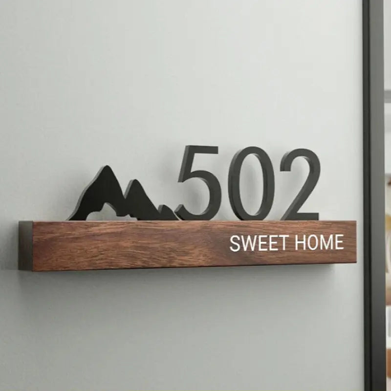 Personalized House Number Sign Design