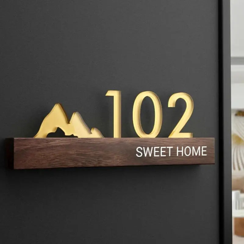 Personalized House Number Sign Design