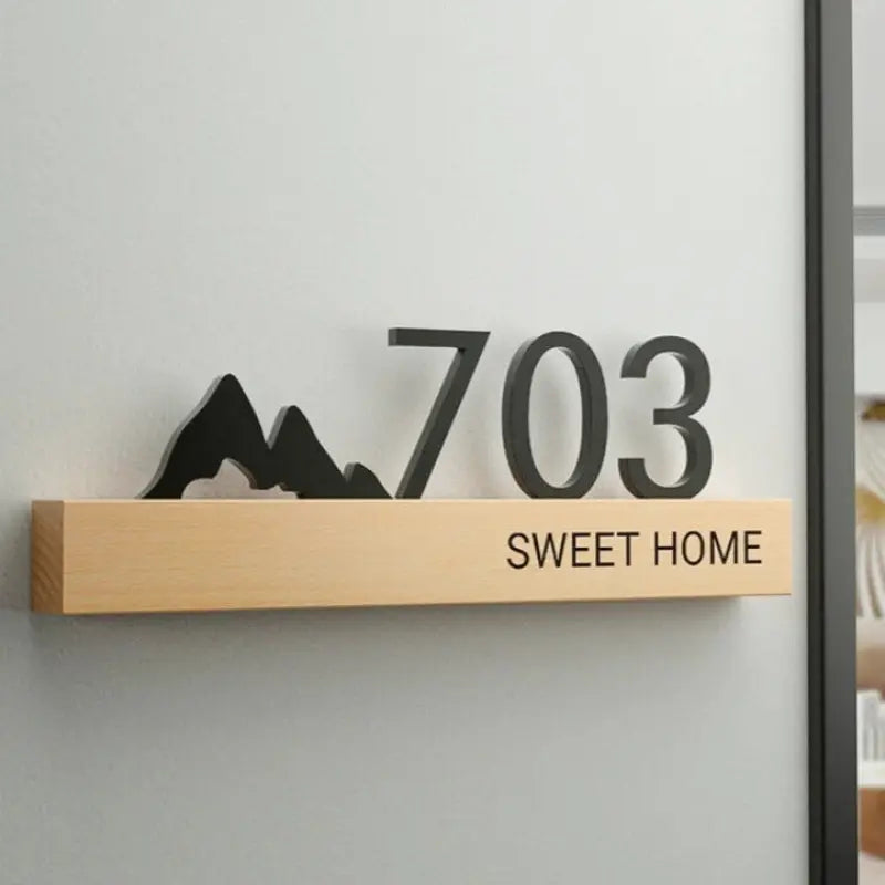 Personalized House Number Sign Design