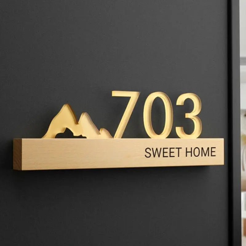 Personalized House Number Sign Design