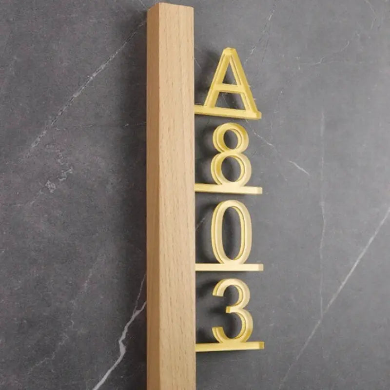 Personalized House Number Sign Design