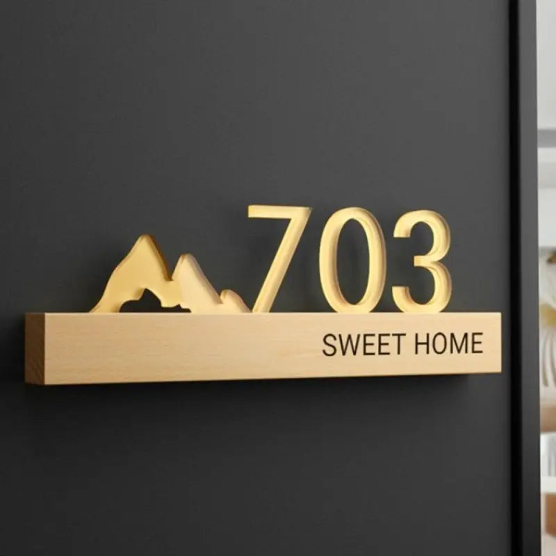 Personalized House Number Sign Design