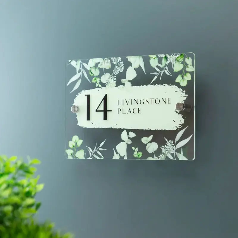 Personalized House Number Sign Door