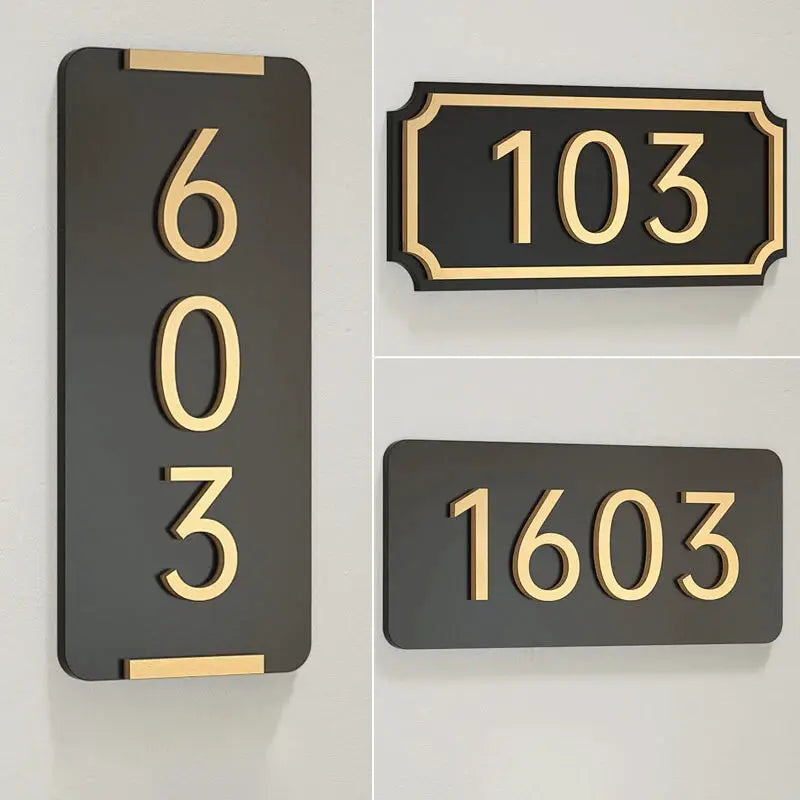 Personalized House Number Sign, elegant