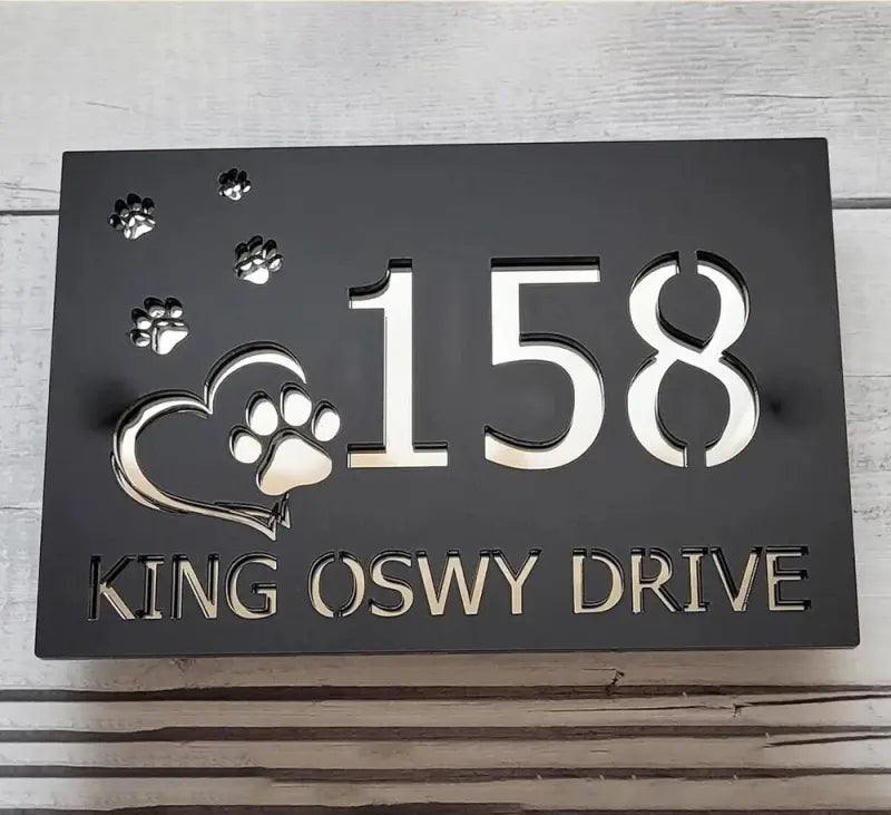 Personalized House Number Sign for Pets