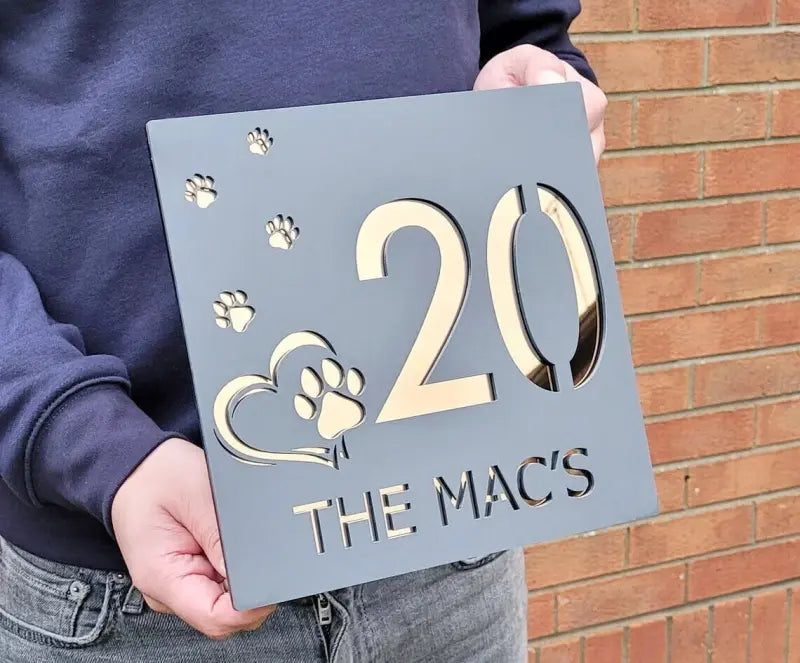 Personalized House Number Sign Mailbox