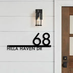 Personalized House Number Sign Modern