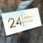 Personalized House Number Sign, stylish