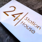 Personalized House Number Sign, stylish