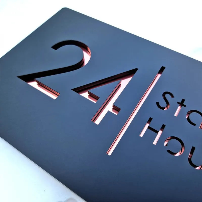 Personalized House Number Sign, stylish