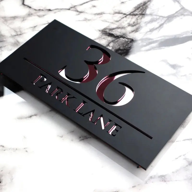 Personalized House Number Sign text