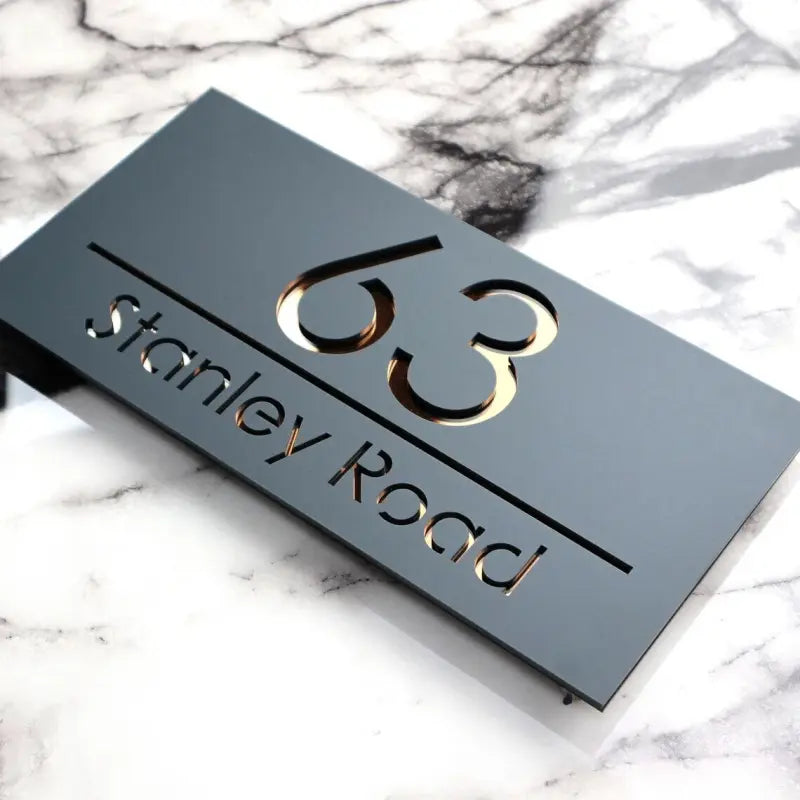 Personalized House Number Sign text