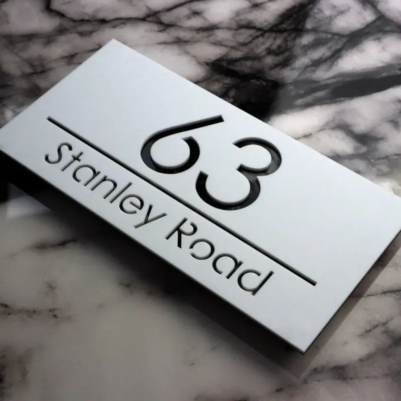 Personalized House Number Sign text